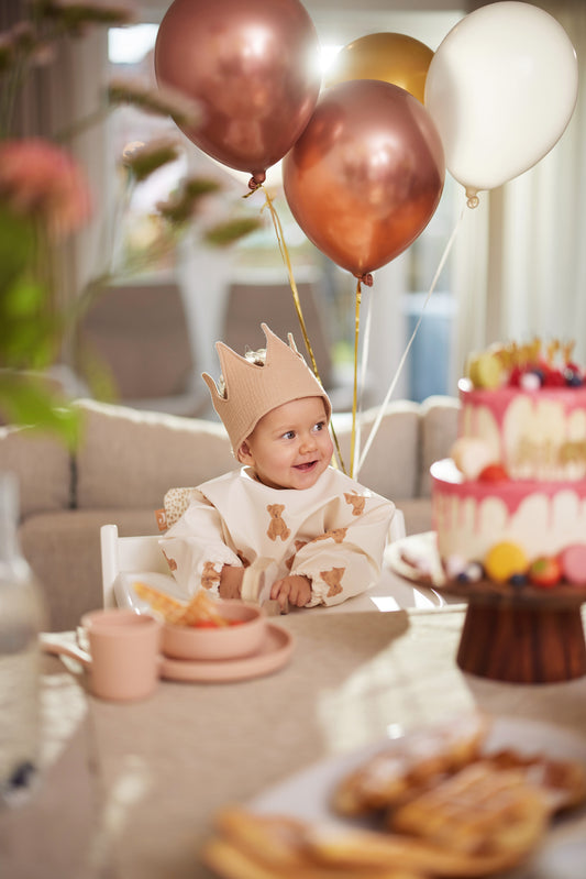 Verjaardagskroon met naam geborduurd - Jollein