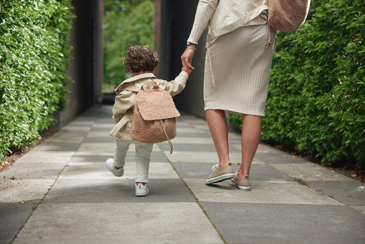 Rugtas teddy met naam geborduurd - Jollein