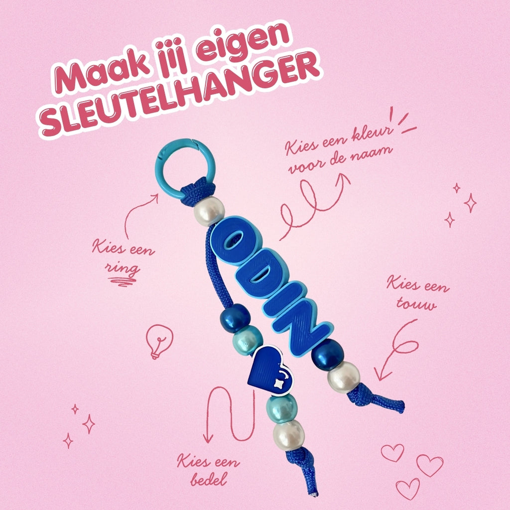 Sleutelhanger Paracord met naam