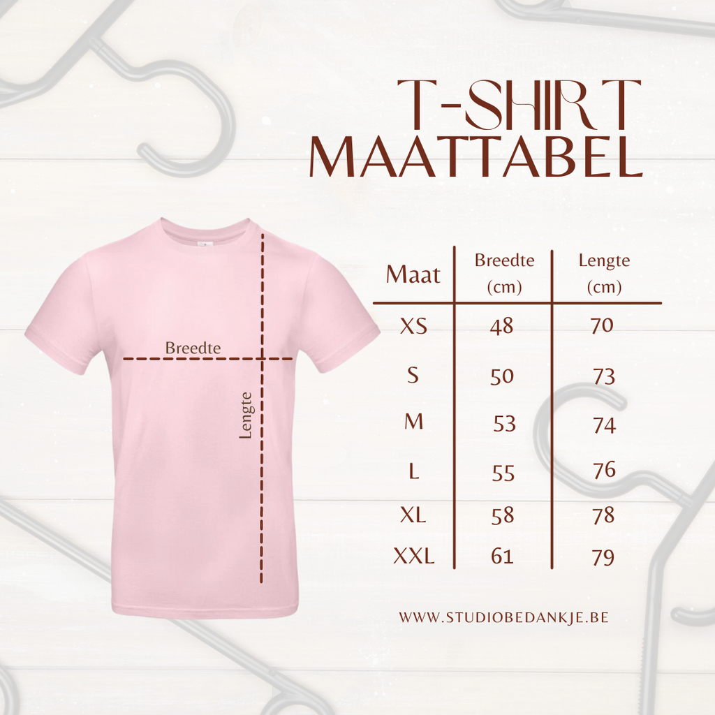 'PAPA' T-shirt met geboortedatum geborduurd