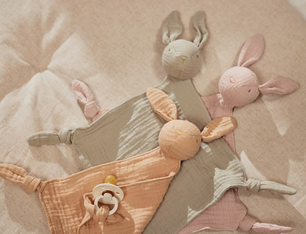 Speendoekje Bunny met naam geborduurd