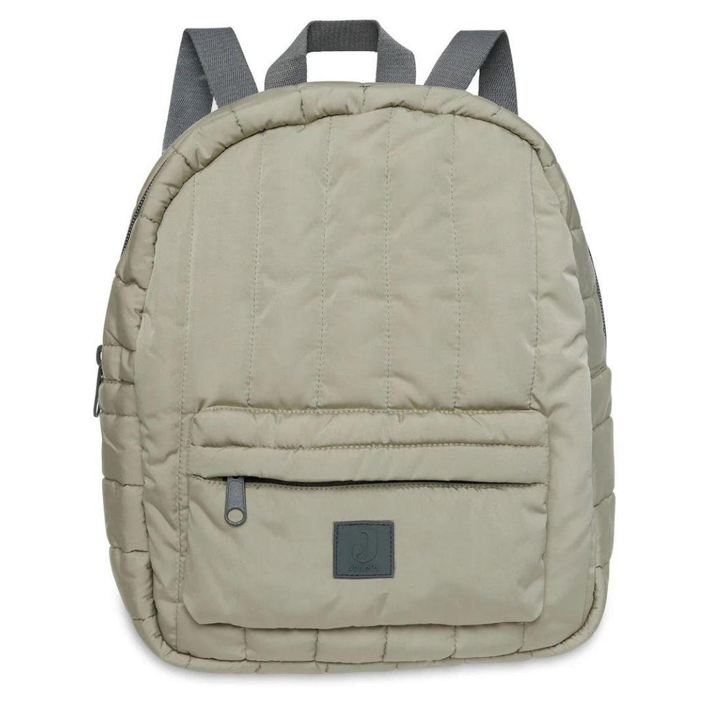 Groene kinderrugzak puffed met geborduurd naam – back-to-school cadeau kind – Studio Bedankje