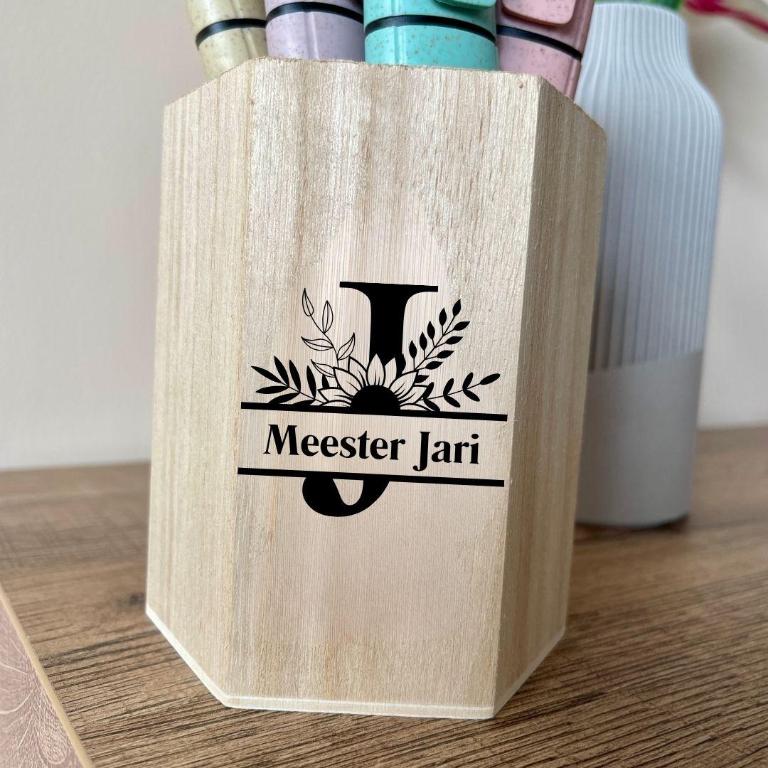 Pennenbakje juf/meester met naam