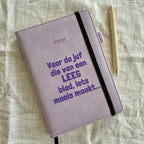 A5-schriftje met naam voor de juf en bijpassende pastel balpen, gepersonaliseerd cadeau, Studio Bedankje