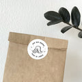 Traktatie sticker Dino | met naam | 10 stuks