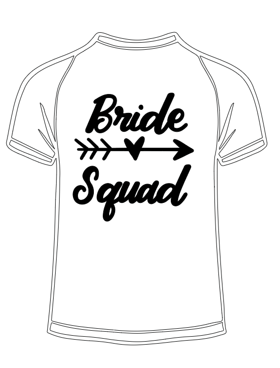 Vrijgezellen t-shirt (Bride squad)