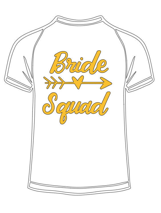Vrijgezellen t-shirt (Bride squad)