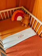 Babydeken met naam geborduurd - Fleece & Hydrofiel stof (herfst/winter)